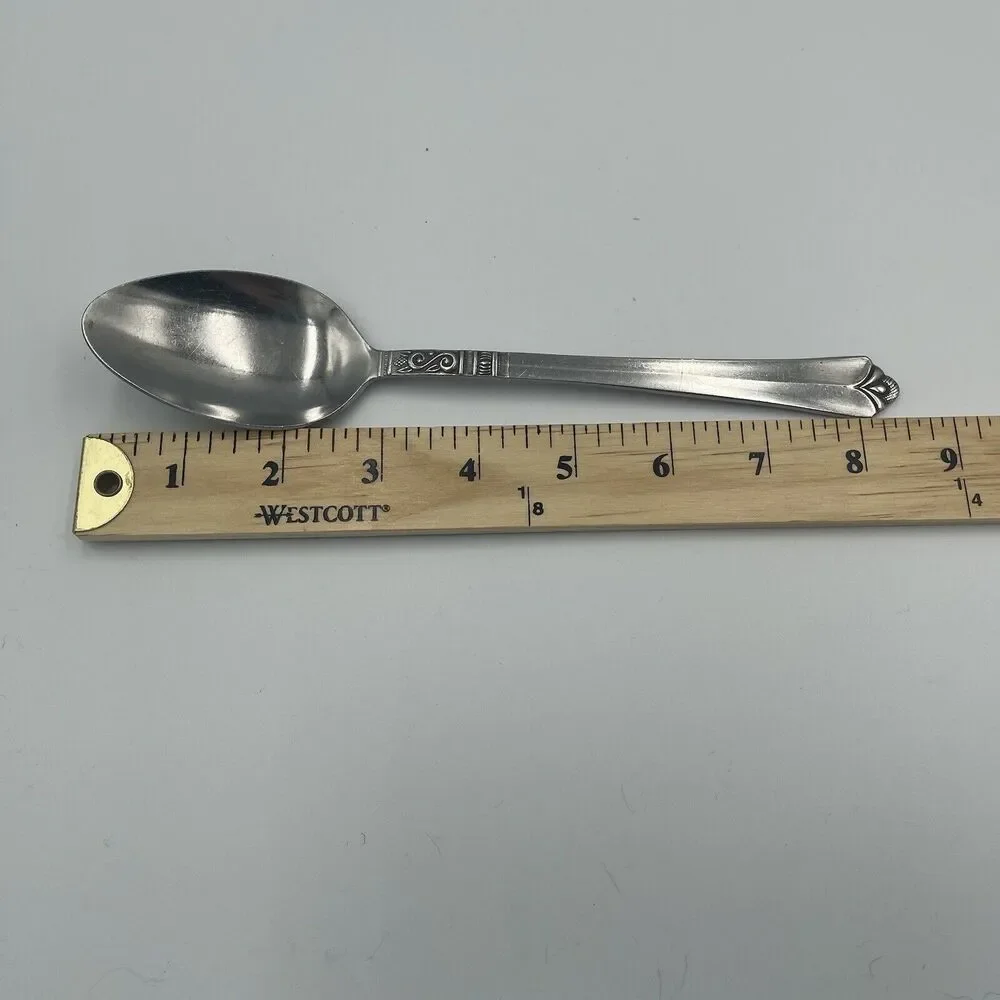 Vintage Orleans Silver ORL31 Stainless Korea Silverware Serving Spoon 8.5” 8 1/2